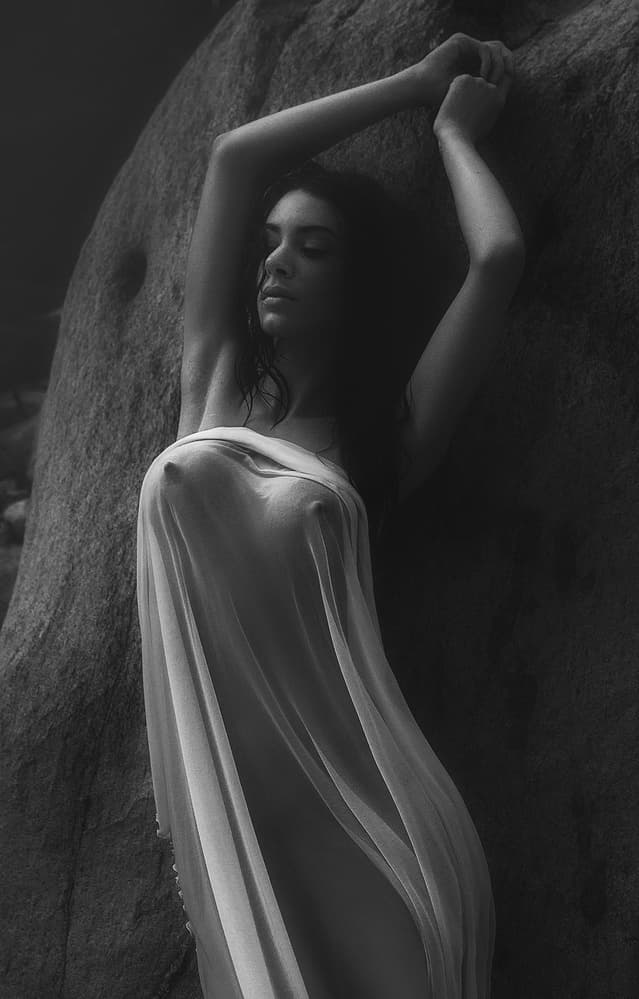 Serene Draped Figure by Paolo Lazzarotti — canvas wall art