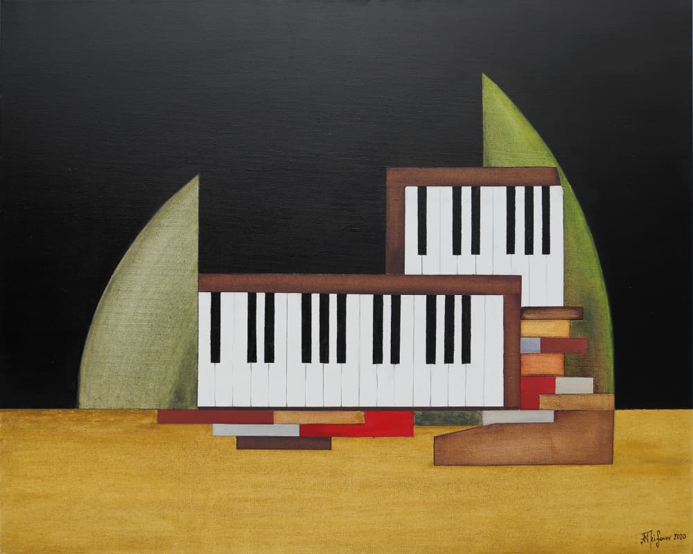 Abstract Piano Keys by Alexander Trifonov — canvas wall art