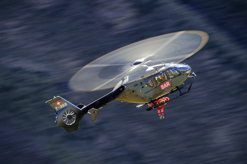 Helicopter Mountain Rescue by Piotr Wrobel — canvas wall art