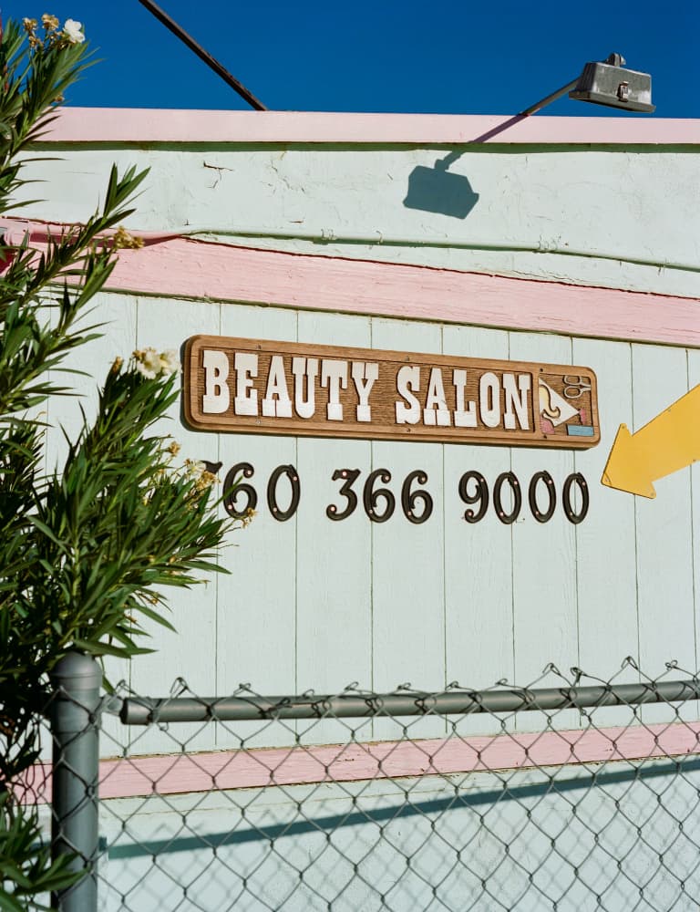 Sunny Vintage Salon Sign by Bethany Young — canvas wall art