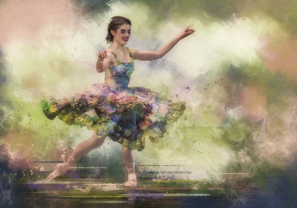 Colorful Ballet Dream by Charlaine Gerber — canvas wall art