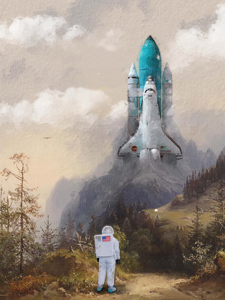 Missed the Shuttle by Dikhotomy — canvas wall art