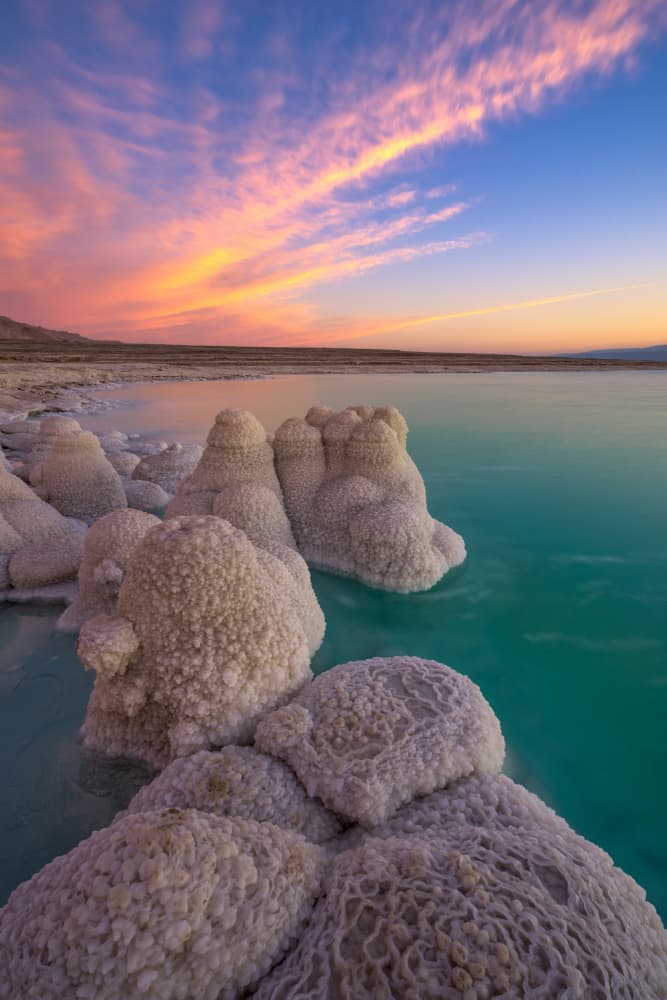 Dead Sea Salt Sunset by Arie Burla — canvas wall art