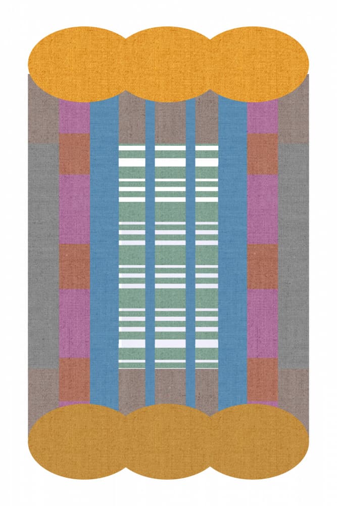 Colorful Geometric Textile by cartissi — canvas wall art