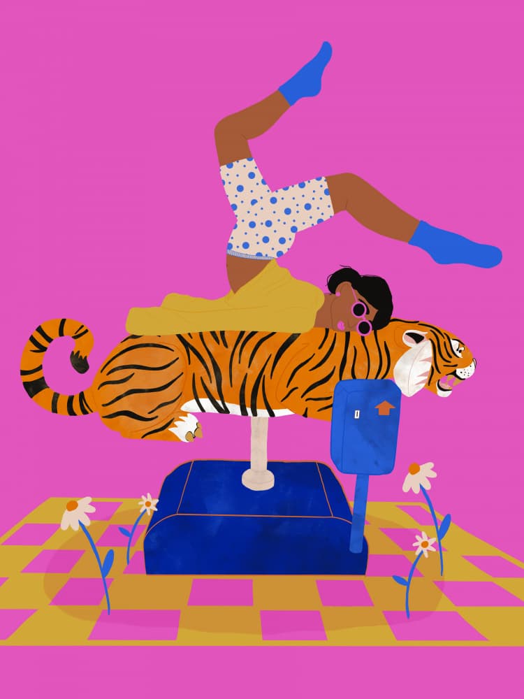 Put a tiger in your heart by Jota de jai — canvas wall art
