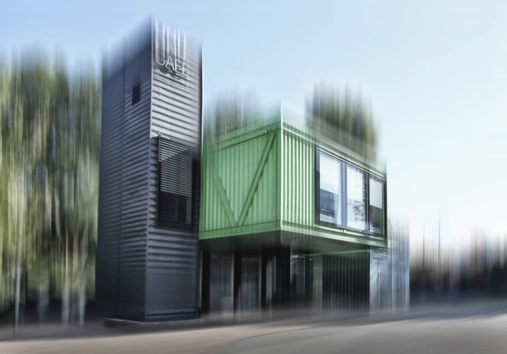 Modern Container Cafe by Alexander Kiyashko — canvas wall art