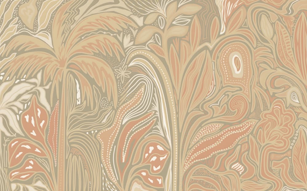 Tropical Jungle Pattern by Josie George — canvas wall art