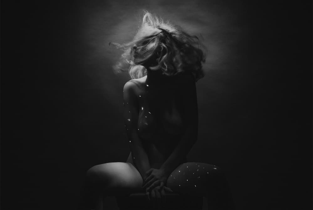 Sensual Nude Glitter Form by Dimitar Dachev — canvas wall art