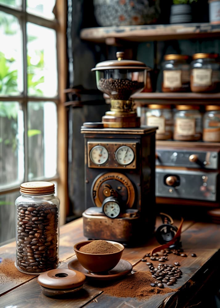 Cozy Coffee Station by Justyna Jaszke — canvas wall art