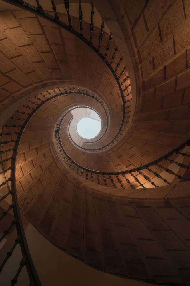 Winding Stone Staircase by Carlos Hernandez Martinez — canvas wall art