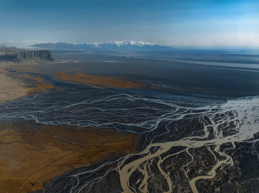 Braided Glacial River Landscape by Jure Kravanja — canvas wall art