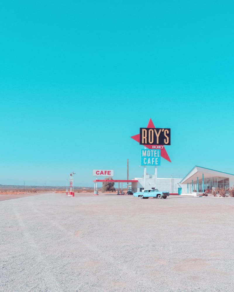 Roy's Motel Cafe Vintage Sign by Tom Windeknecht — canvas wall art