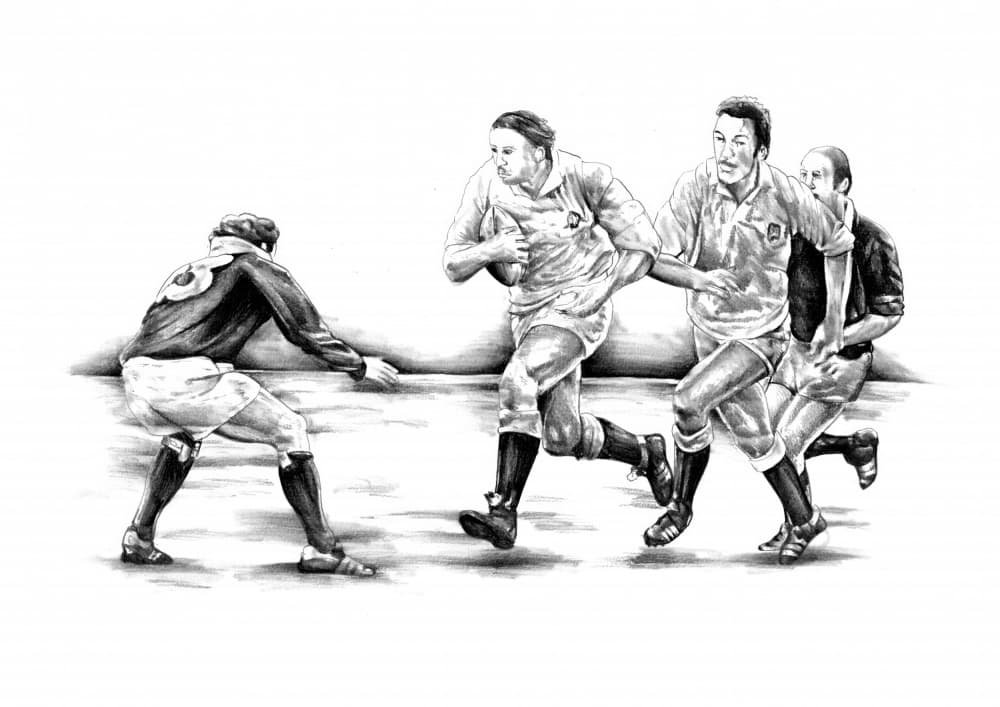 Classic Rugby Match by Kulik — canvas wall art