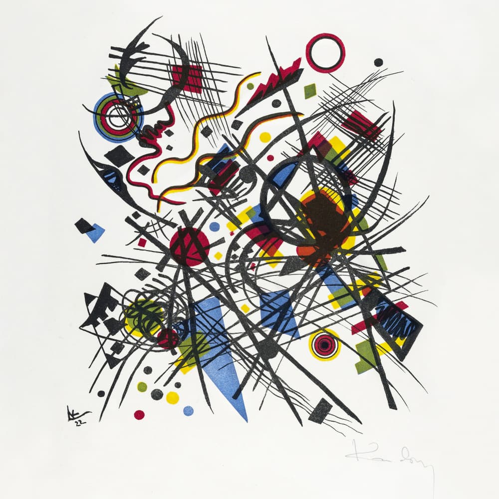 Lithographie Fur Die Vierte Bauhausmappe (1922) by Wassily Kandinsky — canvas wall art