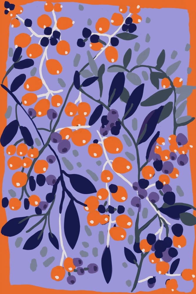Berry Vibrance by Treechild — canvas wall art