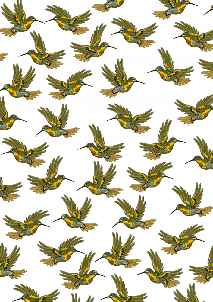 Vibrant Flying Hummingbirds by Nicholas — canvas wall art