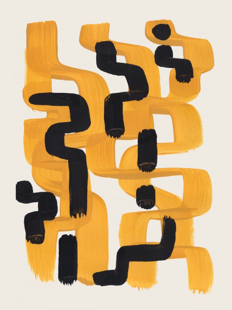 Abstract Gold Flow by Ejaaz Haniff — canvas wall art