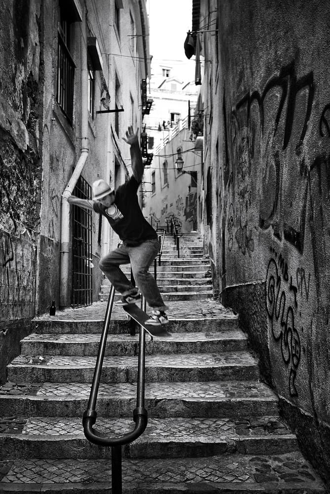 Urban Skateboard Grind by Jose C. Lobato — canvas wall art