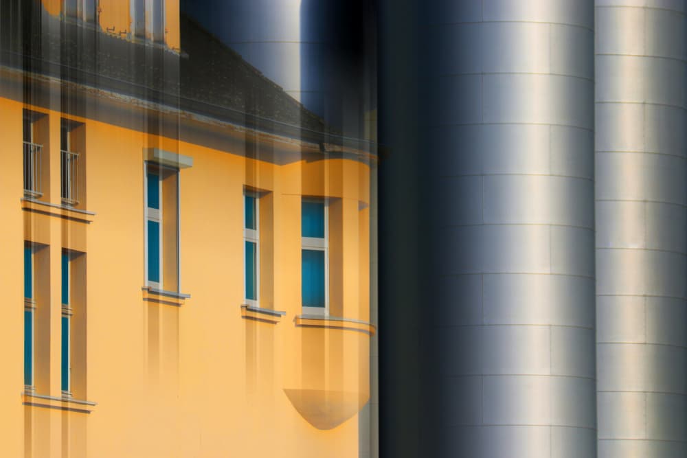 Abstract Architectural Forms by Hans-Wolfgang Hawerkamp — canvas wall art