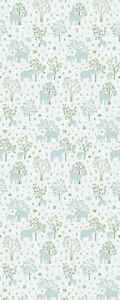 Pastel Elephant Forest by Hendon Lane — canvas wall art