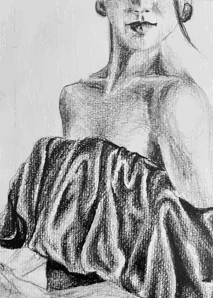 Intimate Female Sketch by Madison Phipps — canvas wall art