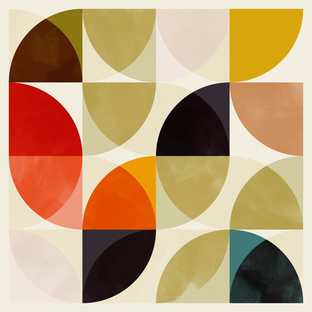 Circles Nov 19  Beige Viertel Circles Ineinander by Ana Rut Bre — canvas wall art
