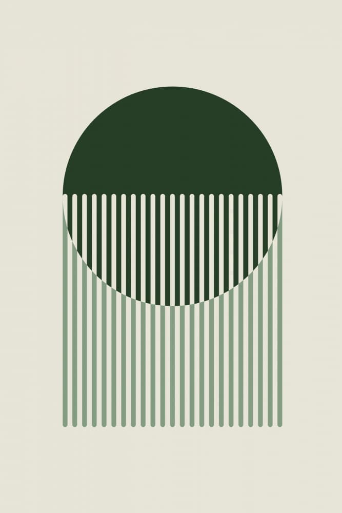Green Arc Geometry by jay stanley — canvas wall art