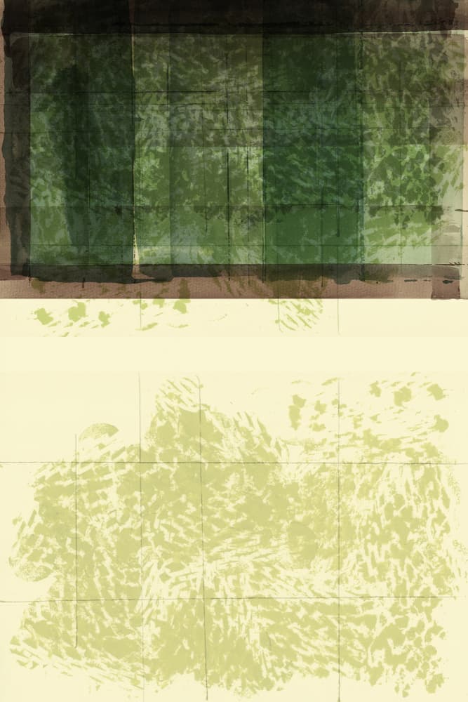 Abstract Green Layers by cartissi — canvas wall art