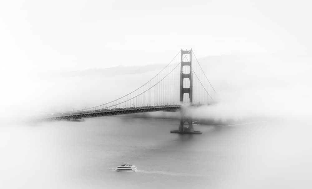 Misty Golden Gate Bridge by Songhu Yan — canvas wall art