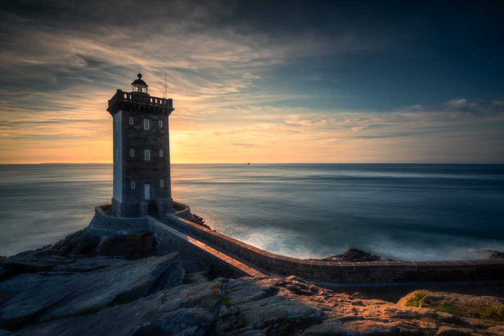 Coastal Lighthouse Sunset by Adam Pachula — canvas wall art