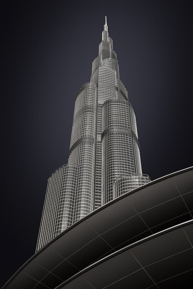 Towering Modern Skyscraper by Michael Eßig — canvas wall art