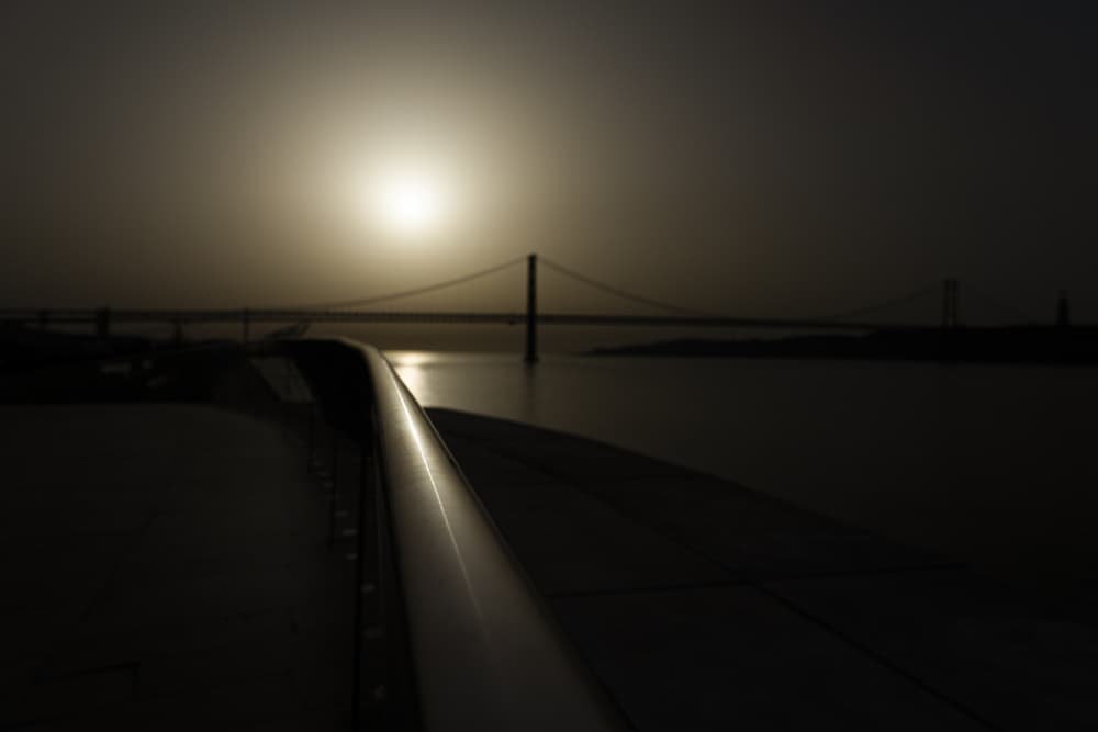 Golden Hour Bridge by Emma Zhao — canvas wall art
