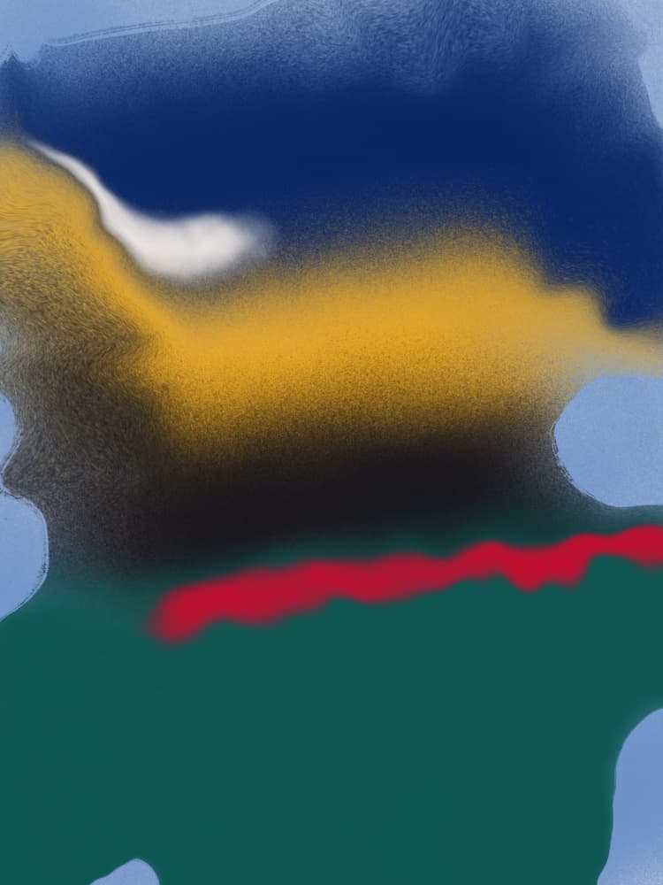 Vibrant Abstract Horizon by Little Dean — canvas wall art