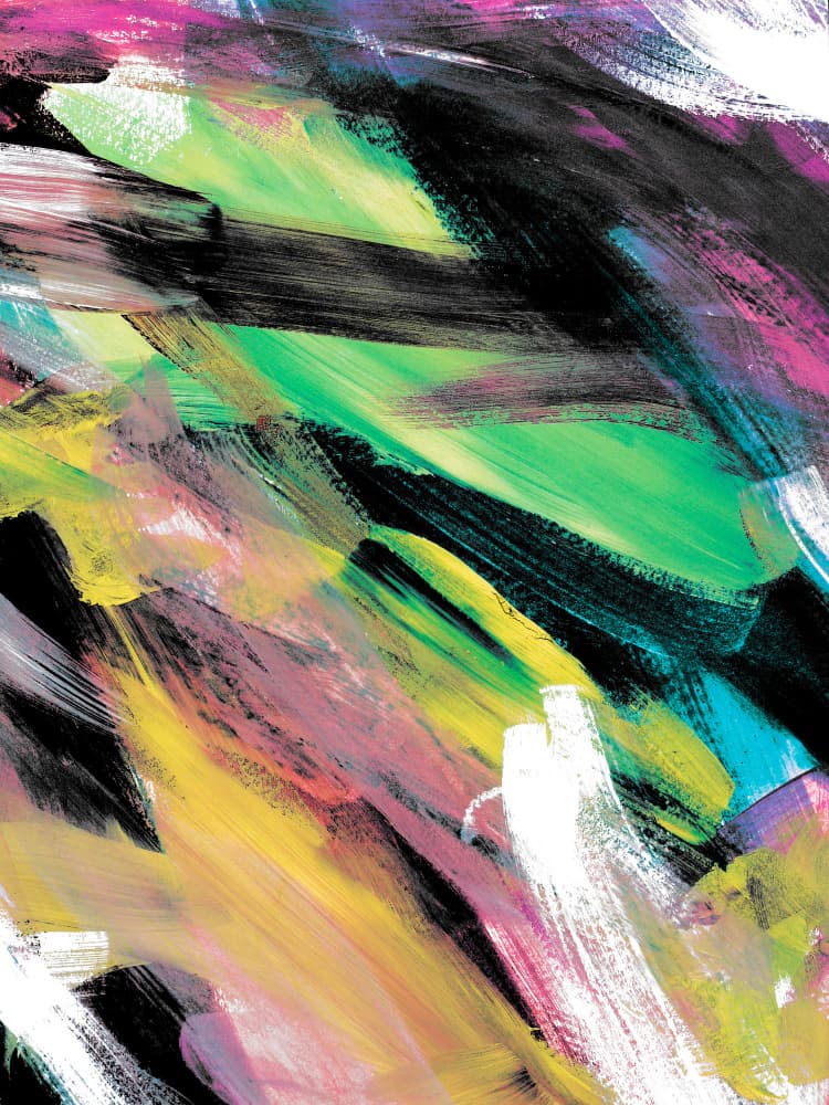 Vibrant Abstract Brushstrokes by kathrinmay — canvas wall art