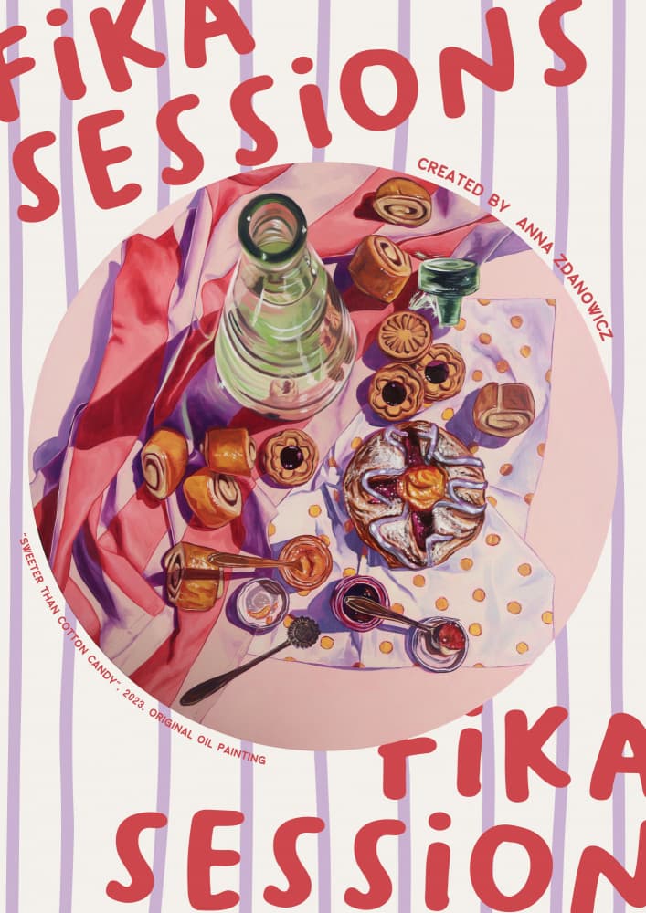 Fika Session Sweet Treats by Anna Zdanowicz — canvas wall art