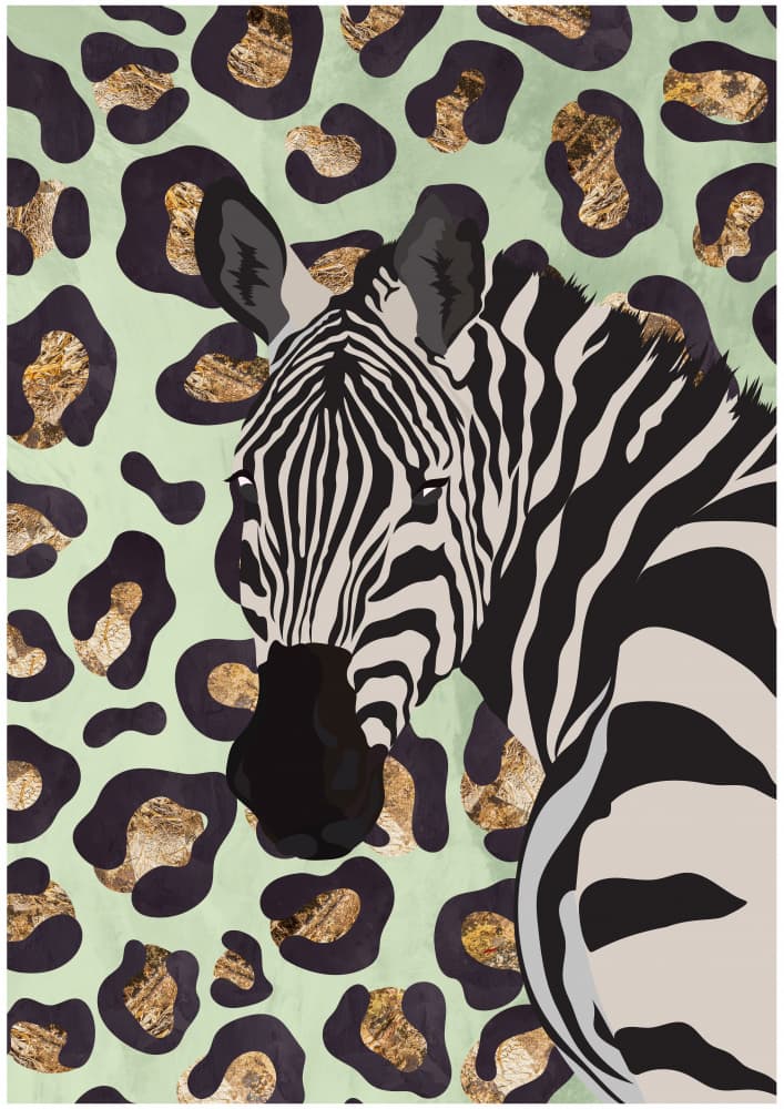 Zebra Leopard Chic by Sarah Manovski — canvas wall art