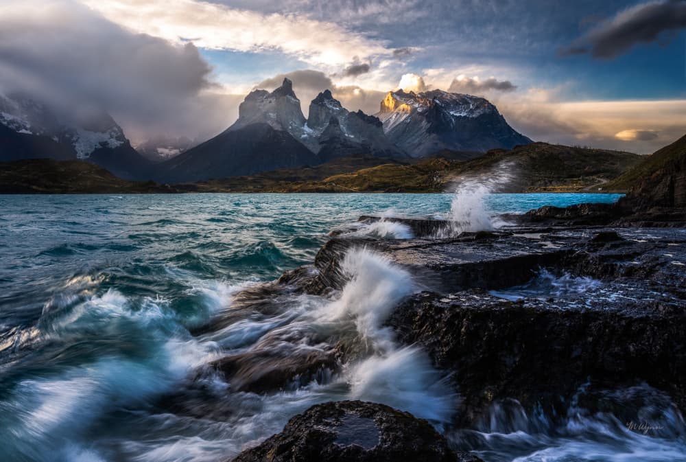 Patagonia Mountain Waves by Ye Naing Wynn — canvas wall art