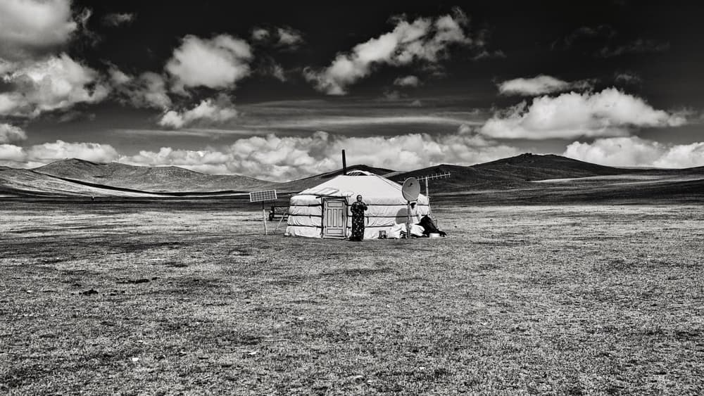 Yurt on the Open Steppe by txules — canvas wall art