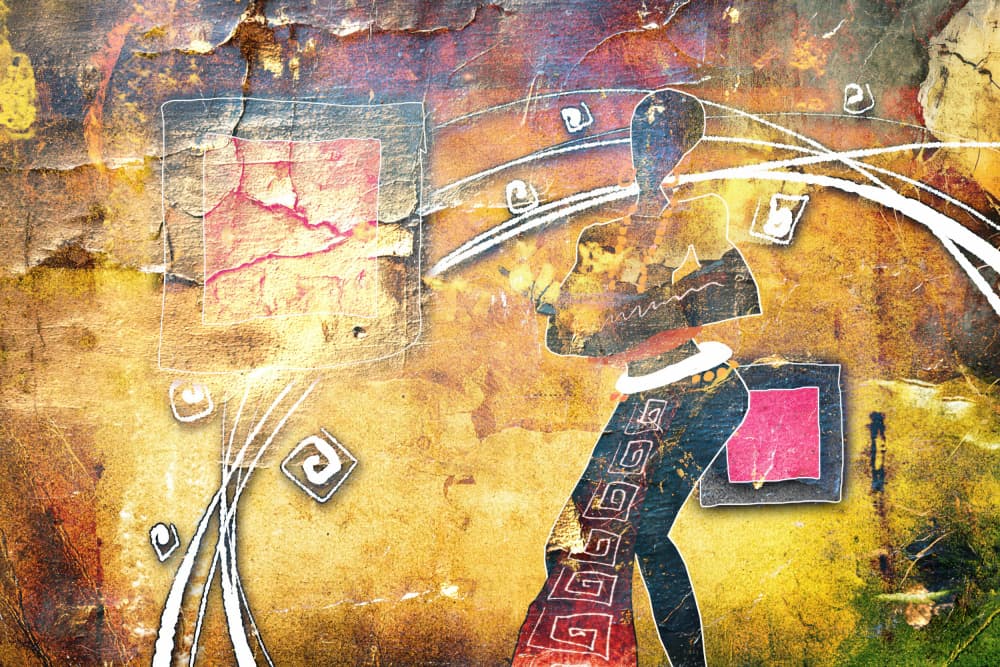 Arfican Old Vintage Art 66 by Rafal Kulik — canvas wall art