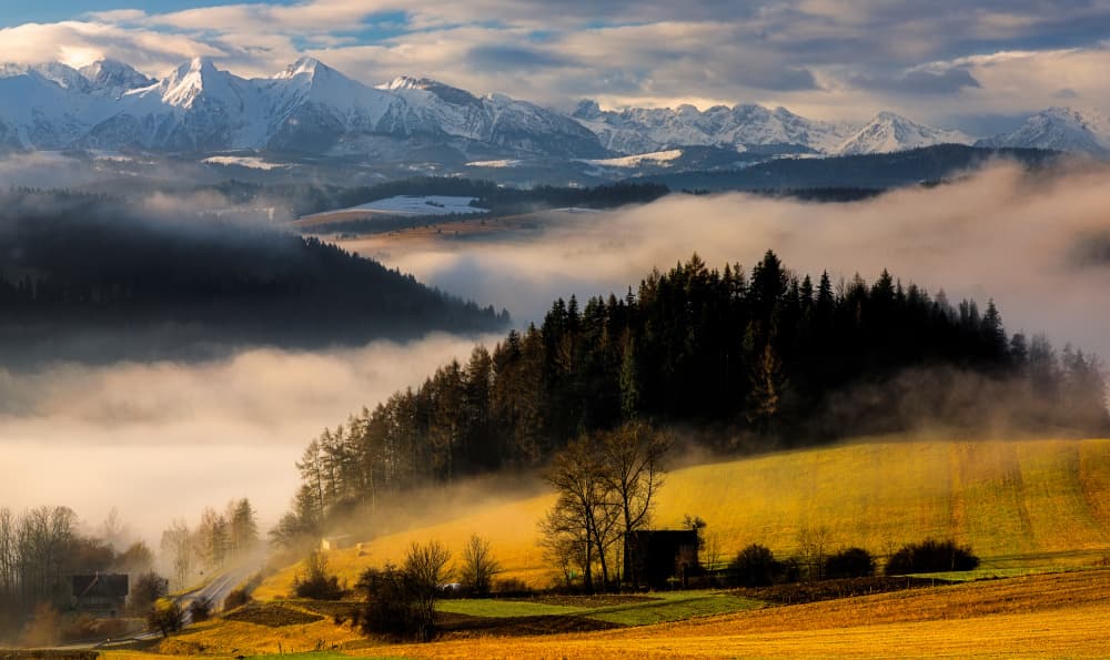 Peaceful Mountain Landscape by Slawomir Kowalczyk AFRP FIAP IAAP — canvas wall art