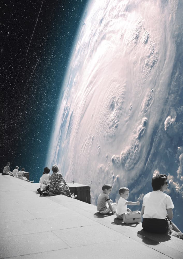 Watching Earth From Space by Daniel Donocik — canvas wall art