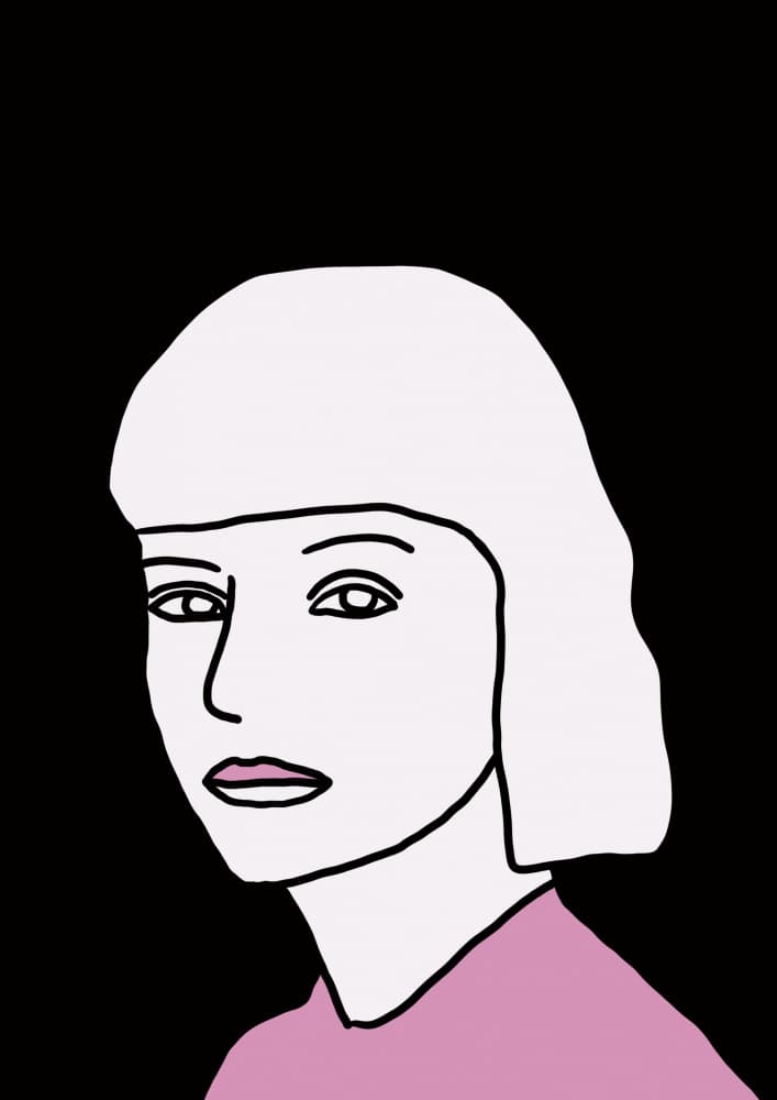 Minimalist Bob Portrait by Sharyn Bursic — canvas wall art