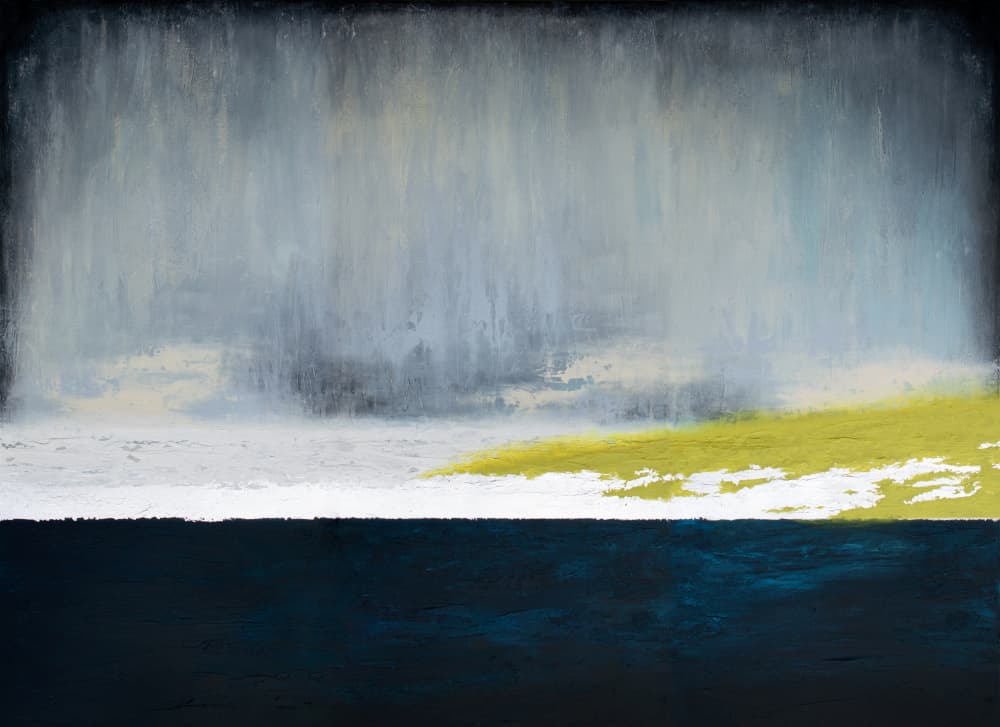 Rain Over Yellow Field by Alyson Storms — canvas wall art