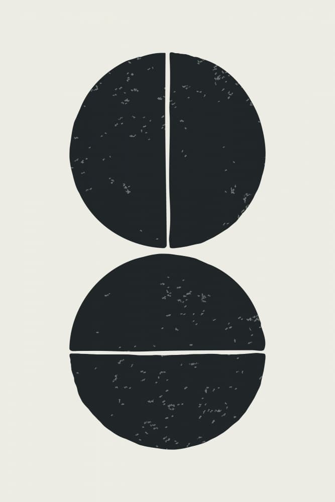 Geometric Moon Balance by jay stanley — canvas wall art