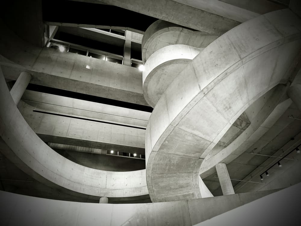Architectural Concrete Spiral by Elizabeth Allen — canvas wall art