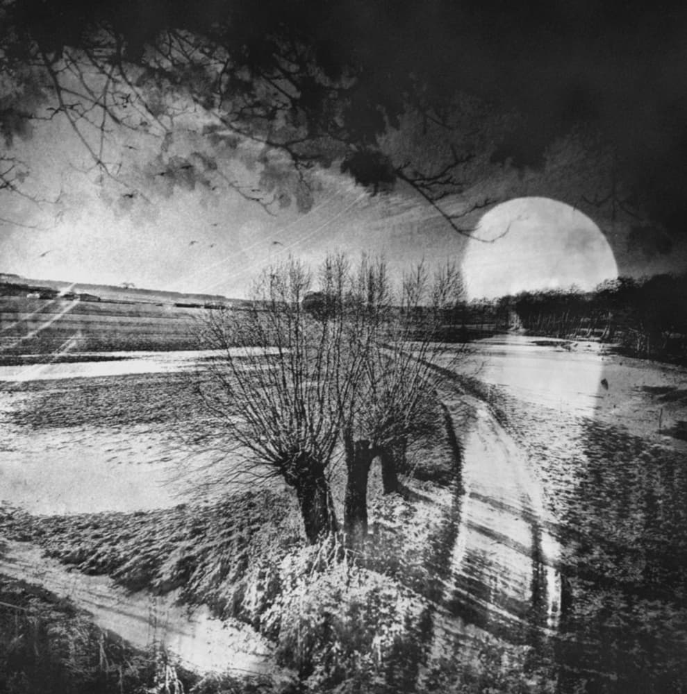 Moonlit Winter Landscape by Robert Fabrowski — canvas wall art