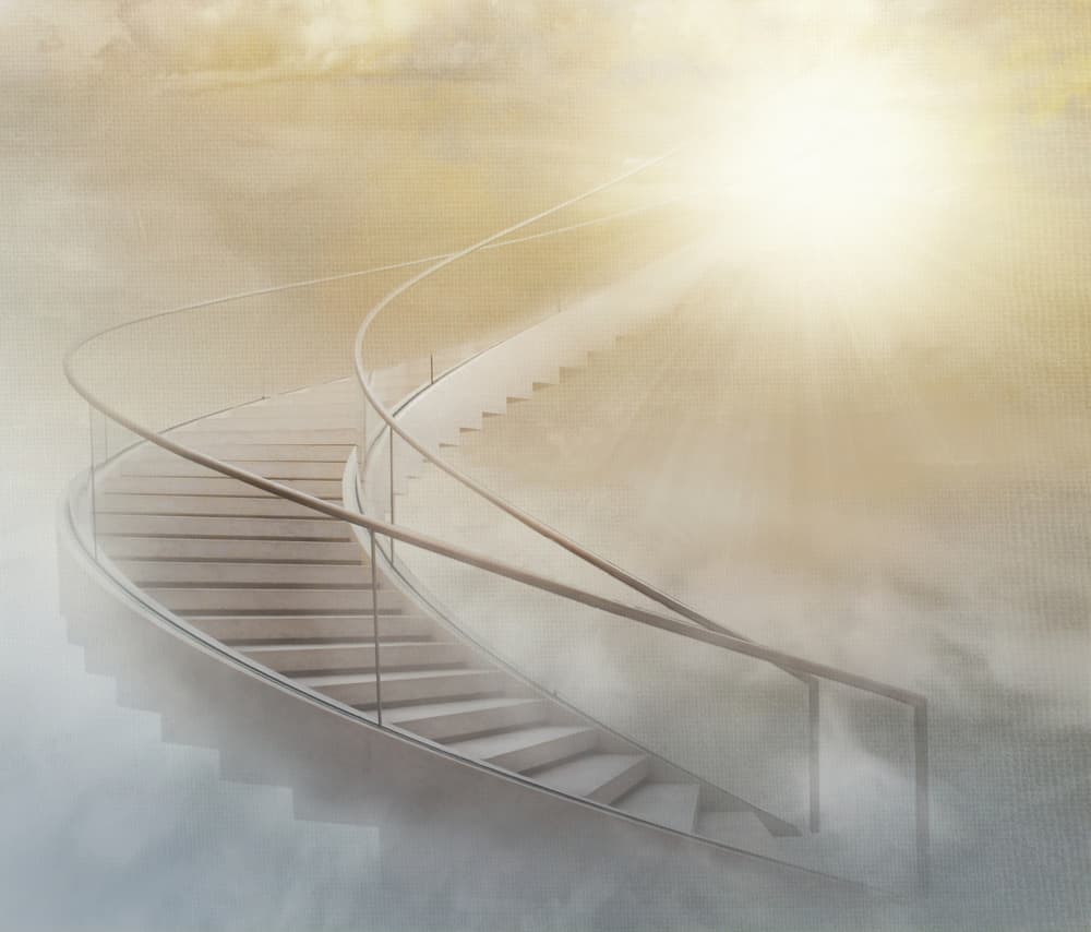 Ethereal Spiral Staircase by Gaby Grohovaz — canvas wall art