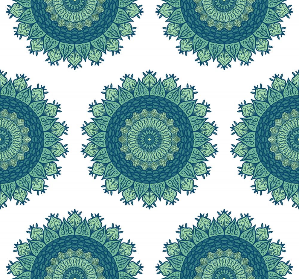 Ornate Teal Mandalas by Marika Barsrsind — canvas wall art