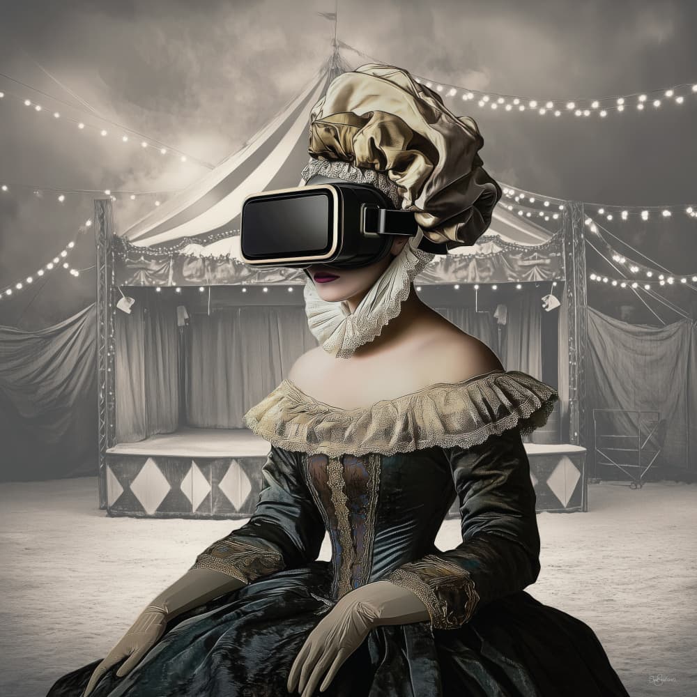 Vintage VR Circus by Sue Skellern — canvas wall art