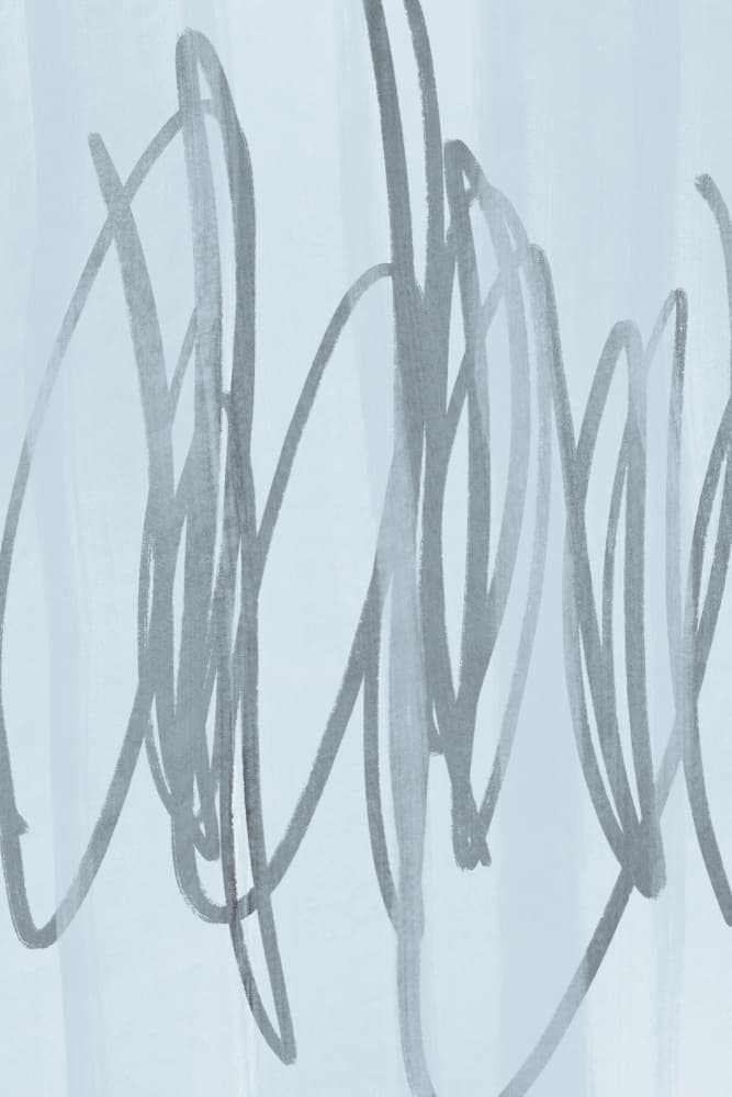 Cobalt Scribbles by uplusmestudio — canvas wall art